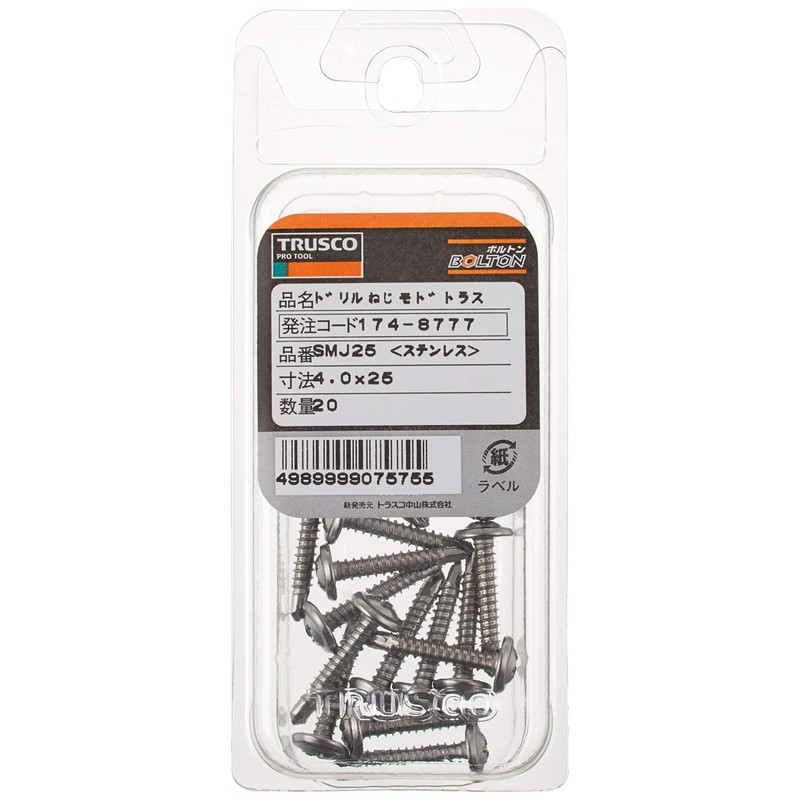 TRUSCO(トラスコ) ドリルねじ モドトラス ステンレス M4×25 20本入 SMJ-25
