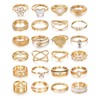 KISS WIFE Gold Knuckle Rings Set for Women, Dainty Simple