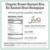 Jiva Organic Brown Basmati Rice 4 Pound Bag - Premium