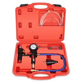 Auto Dynasty Cooling System Vacuum Purge Refill Kit with Pressure Guage Hoses Automotive Coolant Cooling System for Car Van SUV Truck