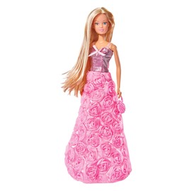 Simba Steffi Love Princess Gala Fashion, 105739003, 2 Assorted, Only One Item Delivered, Toy Doll as Princess in Dreamy Rose Dress with Handbag, 29 cm, from 3 Years