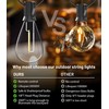 Tenmiro 200FT LED Outdoor String Lights with Remote, 74+2 Shatterproof