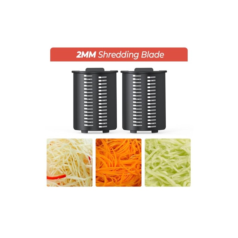 Electric Cheese Grater Attachments, 2 MM Shredding Blade, Soft And