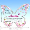 AMZQ Auntie Gifts Auntie Butterfly Shaped Plaque Christmas Birthday Gifts