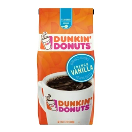 DUNKIN' DONUTS FRENCH VANILLA FLAVOUR COFFEE 12oz - PACK OF 3