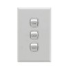 HPM 3 Gang Switch Eng Light/Fan/Heat, White, (CDXL770/3FLHWE)