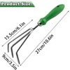 Garden Rake Heavy Duty Stainless Steel Hand Rake Gardening Tools