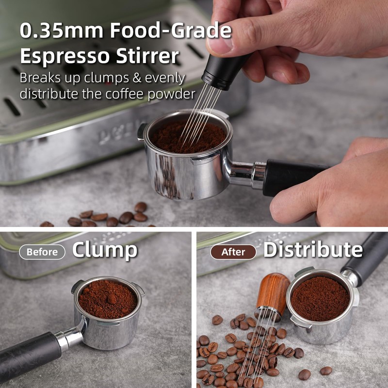 51mm WDT Tool Espresso Accessories Kit,GdHaHSP Dosing Funnel and Puck