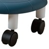 Round Low Rolling Stools Fuax Leather Universal Wheel Small Roller