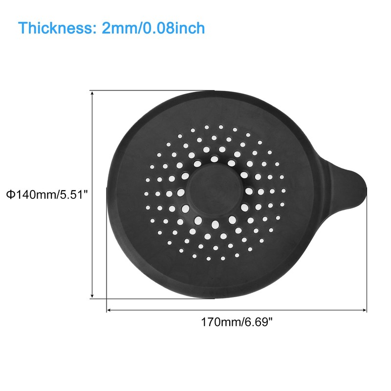 sourcing map Hair Drain Catcher, 5.51inch Tub Drain Covers Drain