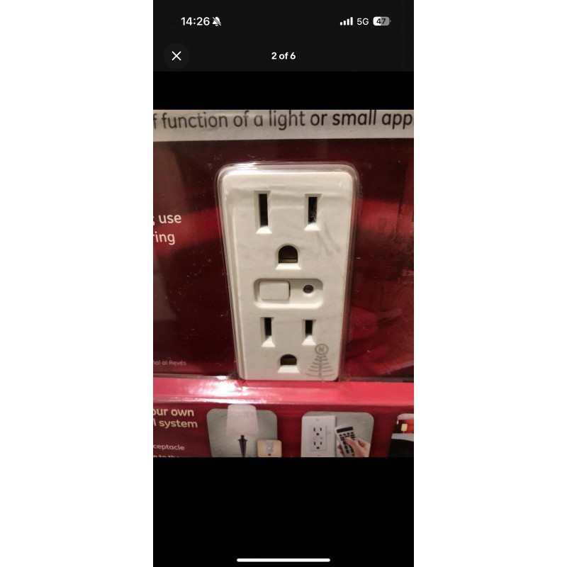 GE Brand New GE Duplex Receptacle with "Z-Wave" Remote Capability