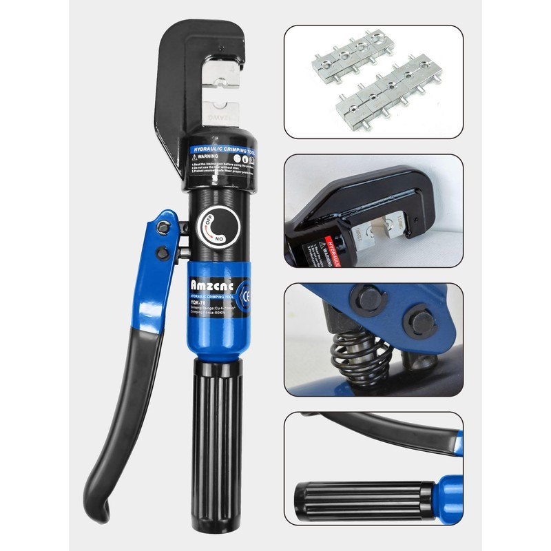 AMZCNC Hand Operated Hydraulic Crimping Tool Hydraulic Cable Lug Crimper