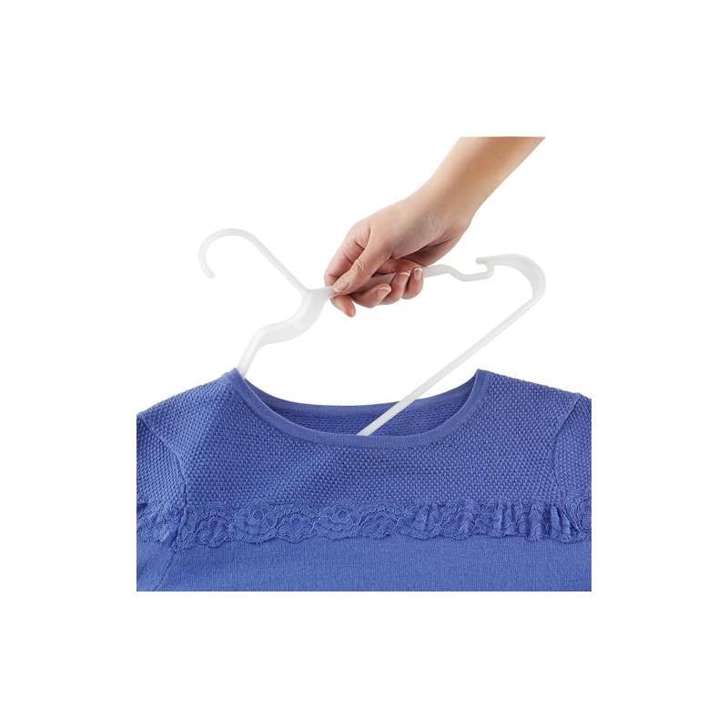 Whitmor Hanger Plastic WHTE 10PK