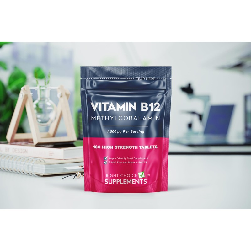 Vitamin B12 High Strength 1000 μg (mcg) - 180 Tablets