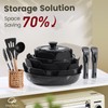 Chef Power Ceramic Nonstick Cookware Set 19 Piece with Detachable