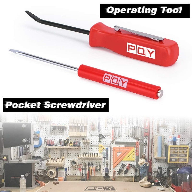 PQY Pocket Magnetic Screwdriver Slotted Head With Magnet Top +
