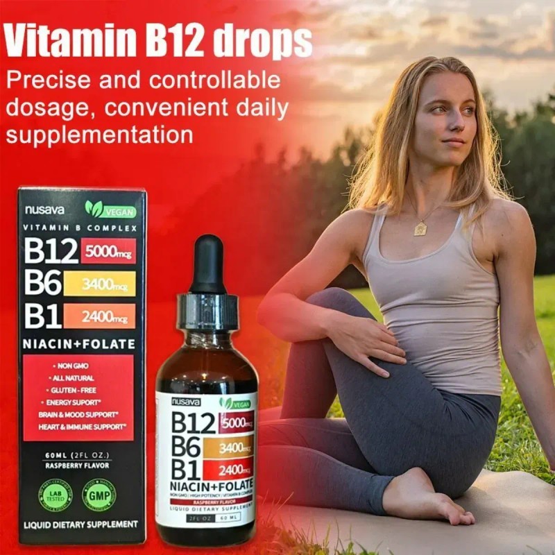 Nusava - 2x Nusava Vitamina B12,b6 Y B1 Gotas Líquidas