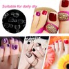 100 Pieces Artificial Toenails with Box, 10 Sizes Toenails, Transparent