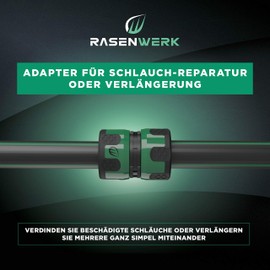 RASENWERK RASENWERK? - Reparatur Verbinder 1/2 und 5/8 Zoll - Wasserschlauch Verbindungsst1ck - Zubeh?r f1r Gartenschlauch - Schlauch Reparator - 8 St1ck
