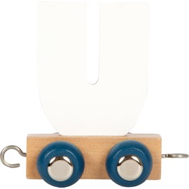 small foot 12591 Polar U Wooden Letter Train, Wooden Train Can Be Individually Combined, for Decorating and Gifting