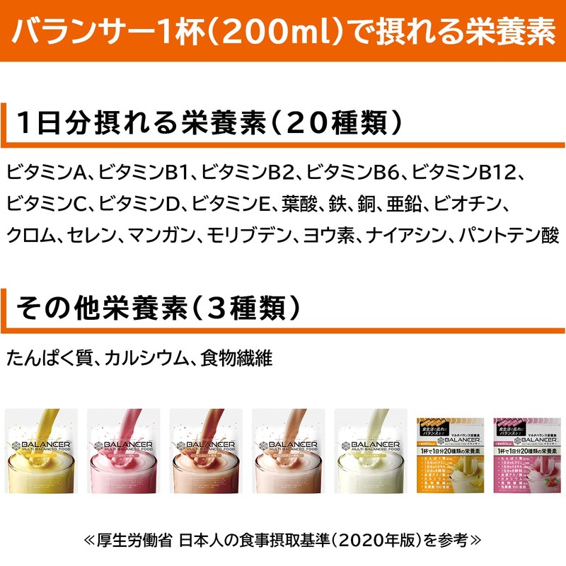 BALANCER バランサー 510g プレーン風味 30杯分 20種類の栄養1日分が摂れる 栄養ドリンク 人工甘味料不使用 置き換え ダイエット