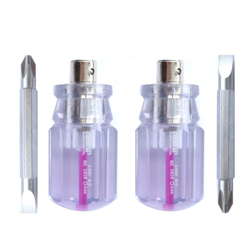 SKZIRI 2PCS Short Stubby Phillips and Flat Head Mini Short