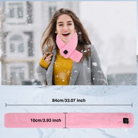 GLAITC Heated Scarf,USB Heated Scarf with 3 Heating Levels Warm Winter Scarf Winter Electric Heated Neck Scarf Heated Scarf for Women Neck Heating Pad forThermal Neckerchief,Winter Gift for Women Men