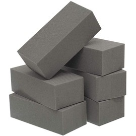 Crafare 6pc Dry Floral Foam Bricks 8.8LX4.3WX2.75H Florist Foam Blocks for Artificial Flower Arrangement and Holiday Crafts Supply