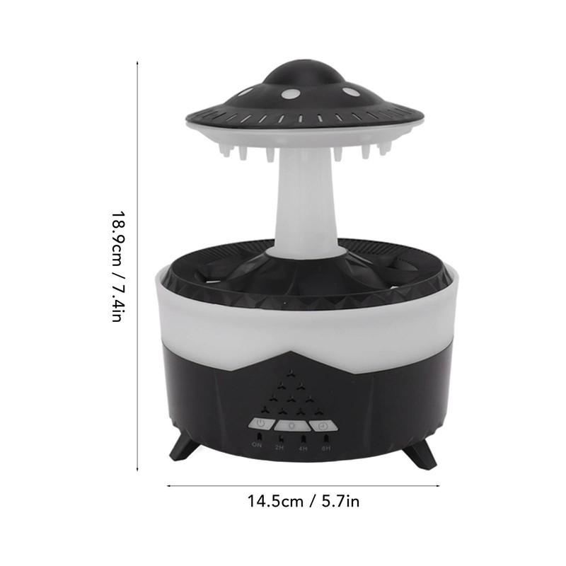UFO Raindrop Humidifier with Colorful Lights Remote Control Timing Humidifier