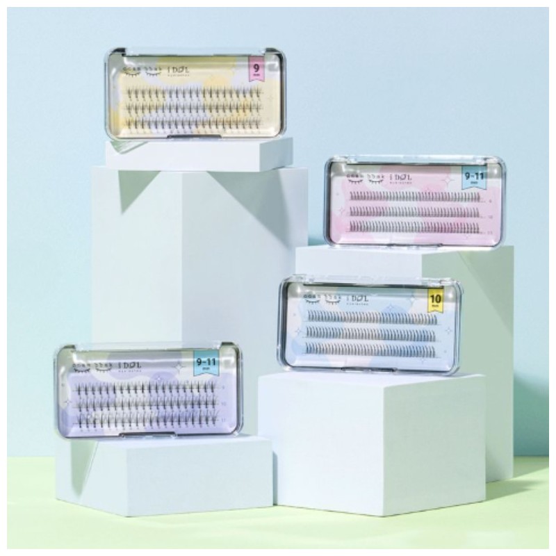 CCAM BBAK I-dol A/W/Under Type Eyelash 9-11mm Set, Type:W Type
