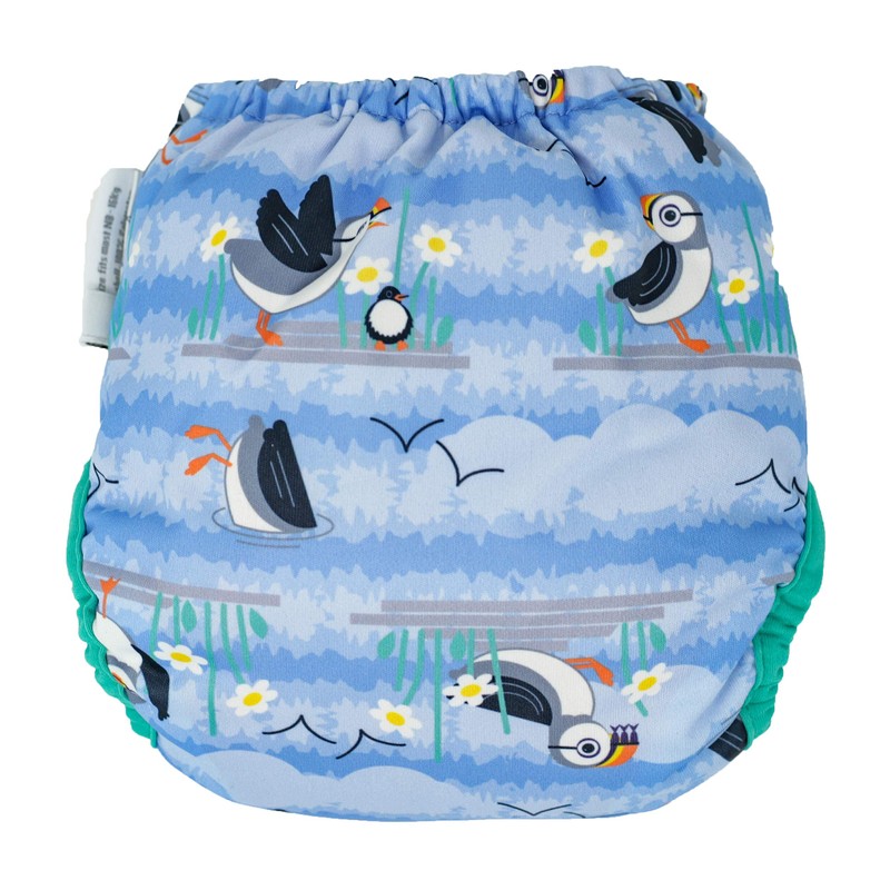 Pop in Nappy with Press Stud - Blue