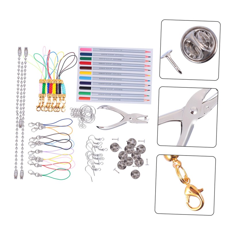 WHAMVOX 188pcs Heat Shrink Sheets Kit for Crafting Keychains Charms