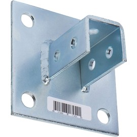 Morris Products 17454 Post Base Channel 4 Hole Square – for 1-5/8” Strut – Side Orientation, Galvanized Steel – 6” x 6” Base – Secures Strut Assembly to Floors, Surfaces, 2-Pack, Silver