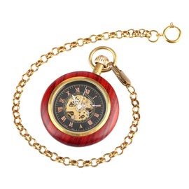 LIFKOME Vintage Roman Numeral Pocket Watch Retro Mechanical Design Grain for Collectors and Gifting Accurate Timekeeping and Easy to Carry