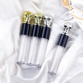 Skull Design Empty Lip Gloss & Lip Glaze Tubes/Bottles for Cosmetic Packaging One Size / Matte Black Skeleton 30ea