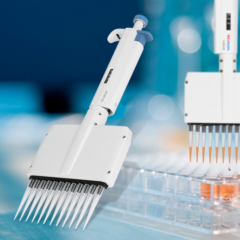 12-Channel 50-300μl L Adjustable Mechanical Pipette Vraiable Volume Manual Pipettor