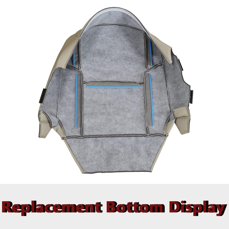 SecosAutoparts Driver Side Bottom Replacement Leather Seat Cover Tan Compatible
