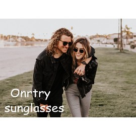 Small Round Polarized Sunglasses for Men Women Classic Circle Metal Frame Sun Glasses 2 Pack (Gold/Black + Gold/G15)