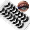 Leipple False 8D Eyelashes, 8 Pairs, False Eyelashes Set, Reusable