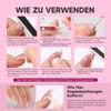 Noerrors Mittellange falsche Nägel, 34 Stück Goth Black French Tip