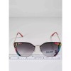 Foster Grant Rainbow Snakeskin Cat Eye Half Frame Gold Metal