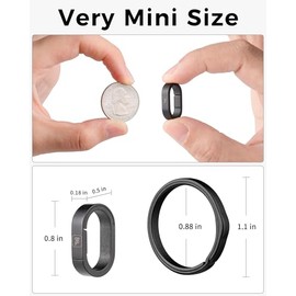 Nite Ize DualPass - Llavero de doble cámara, llavero de anillo dividido alternativo para llaves de auto del hogar
