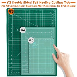 anezus anezus Self Healing Sewing Mat, 12inch x 18inch Rotary Cutting Mat Double Sided 5-Ply Craft Cutting Board for Sewing Crafts Hobby Fabric Precision Scrapbooking Project