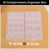 Segbeauty Storage Box, 2 Pieces 23 Compartments Screw Sorting Box,