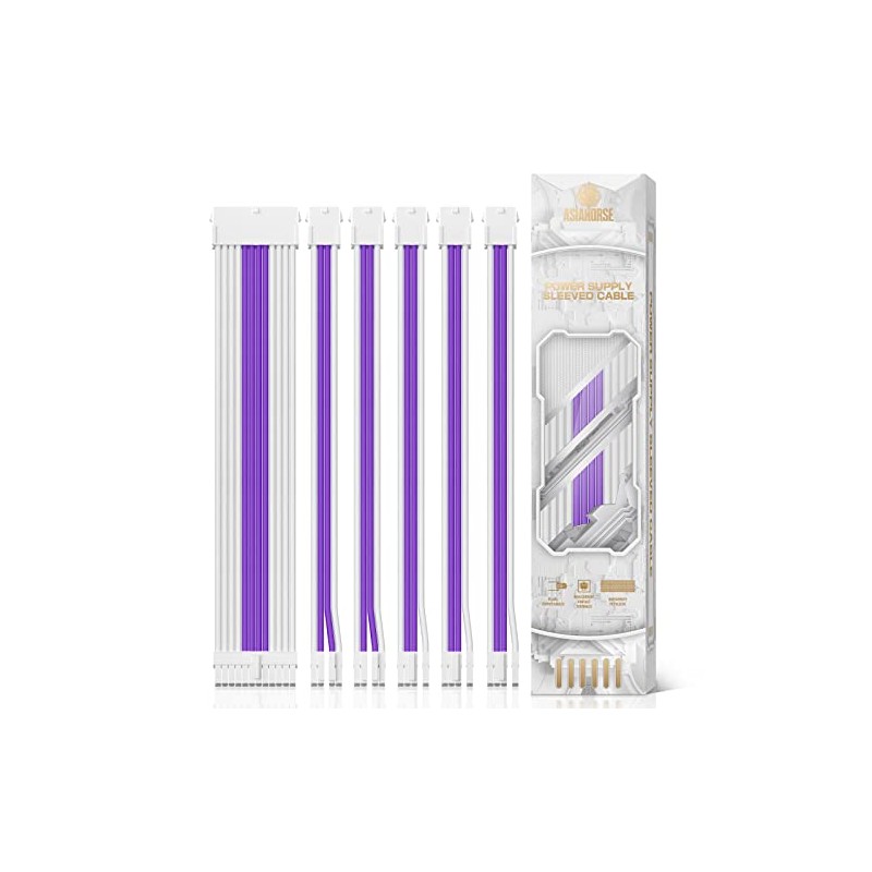 AsiaHorse 16AWG Snowseries Cable con Funda para Fuente de alimentación,