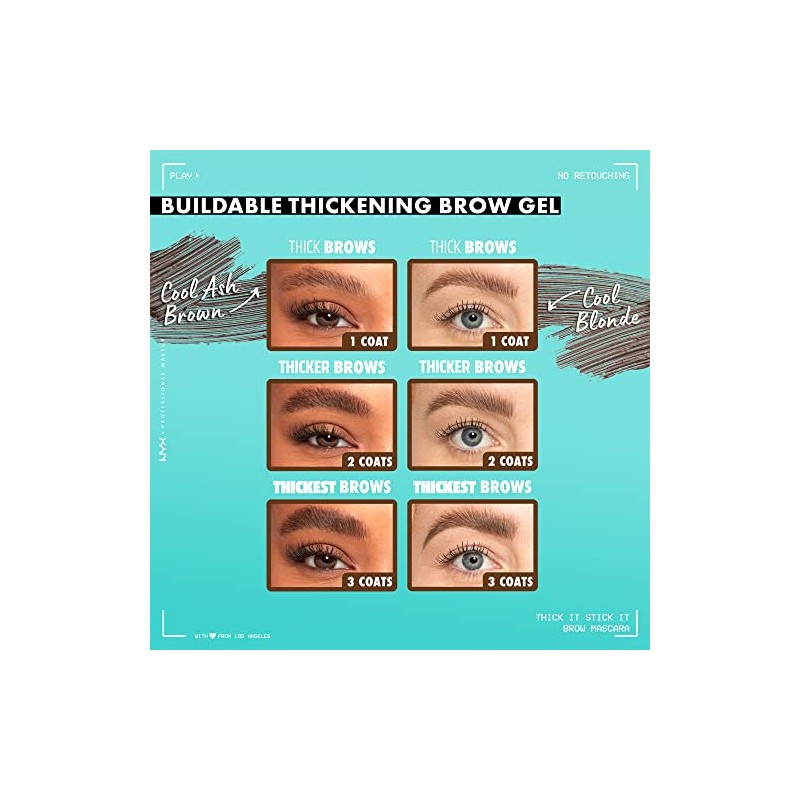 NYX PROFESSIONAL MAKEUP Thick It Stick It Thickening Brow Mascara,