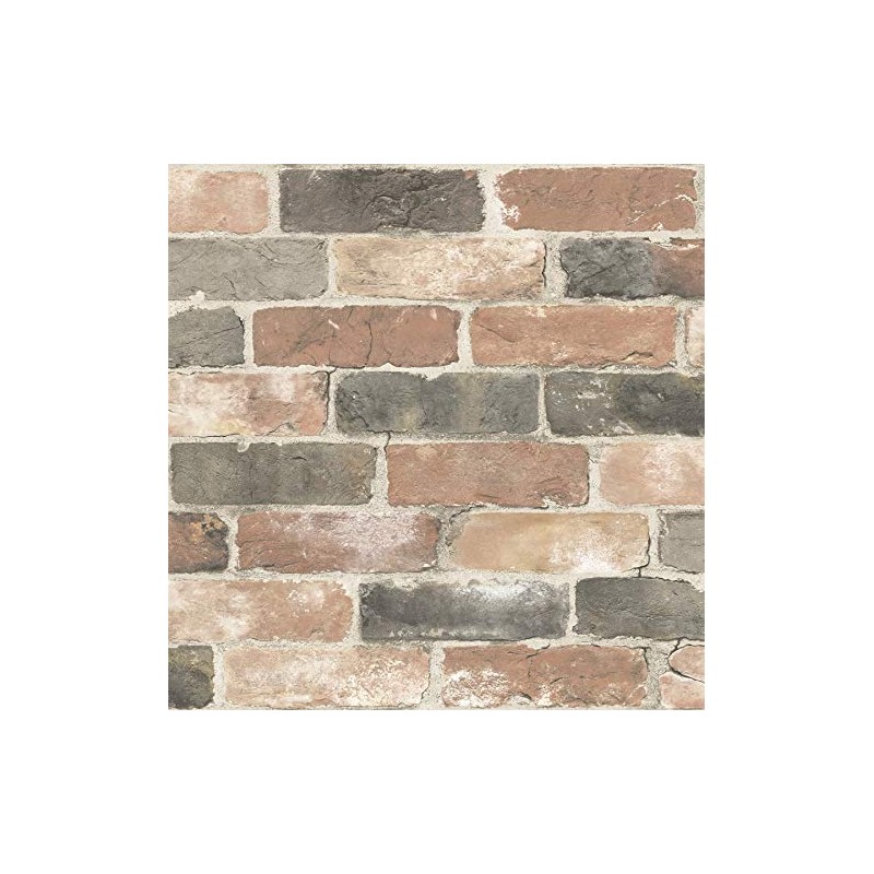 A-Street Prints Rustin Red Reclaimed Bricks Wallpaper