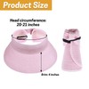 Girls Roll Up Straw Sun Visor, Wide Brim UV Protection