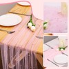 4pcs Pearl Table Runner Spring Summer Rustic Boho 10ft Tulle