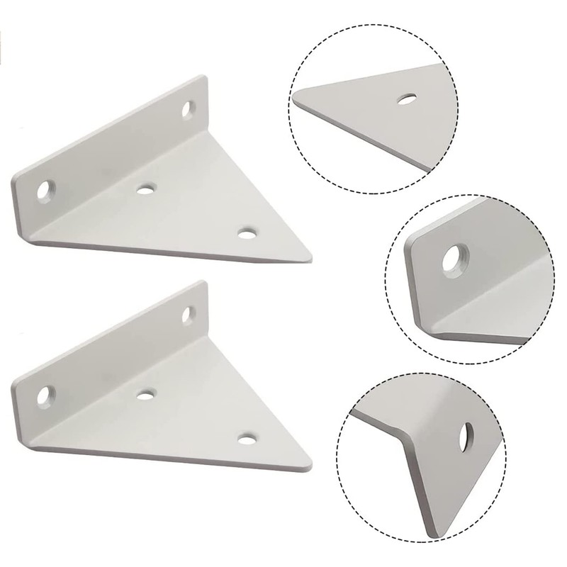 Pack of 4 Floating Shelf Brackets, Triangle Shelf Brackets, Metal